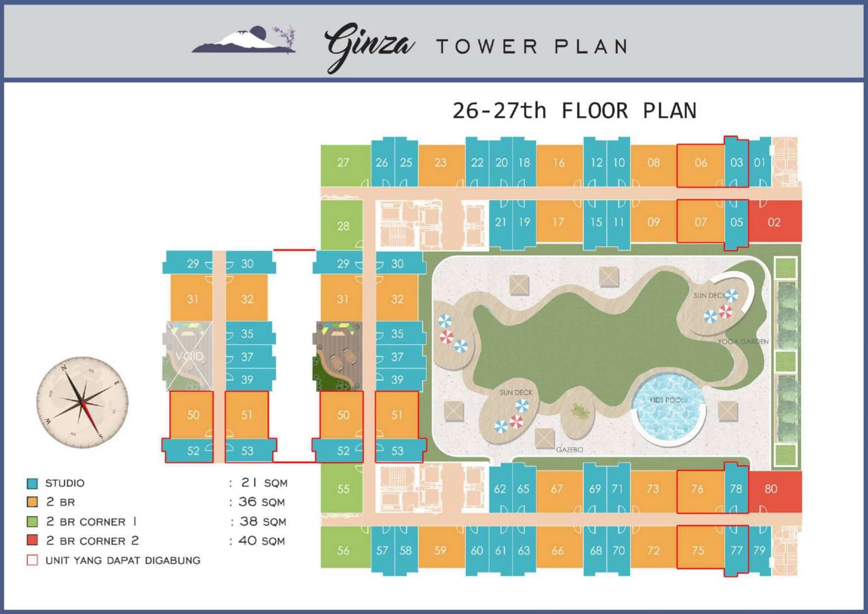 Floor-Plan-26-27th-Floor-Tokyo-Riverside-Apartemen-at-PIK-2