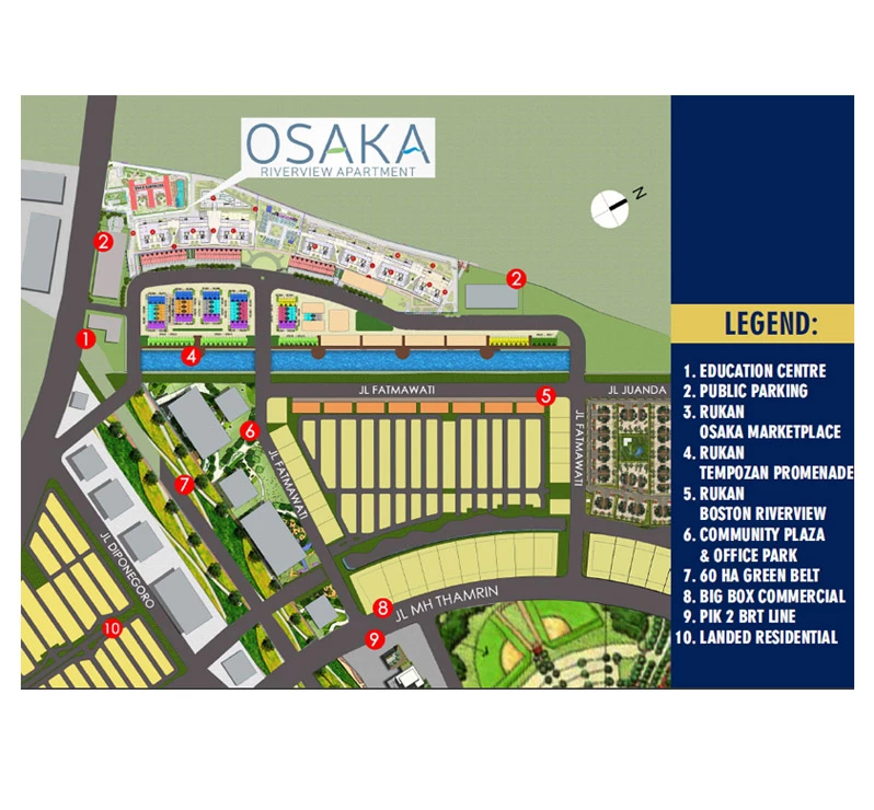 PIK-2-Osaka-Riverview-Apartement-sitemap-Legend